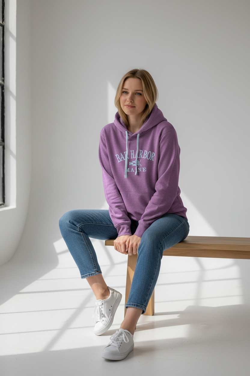Embroidery BAR HARBOR Hoodie