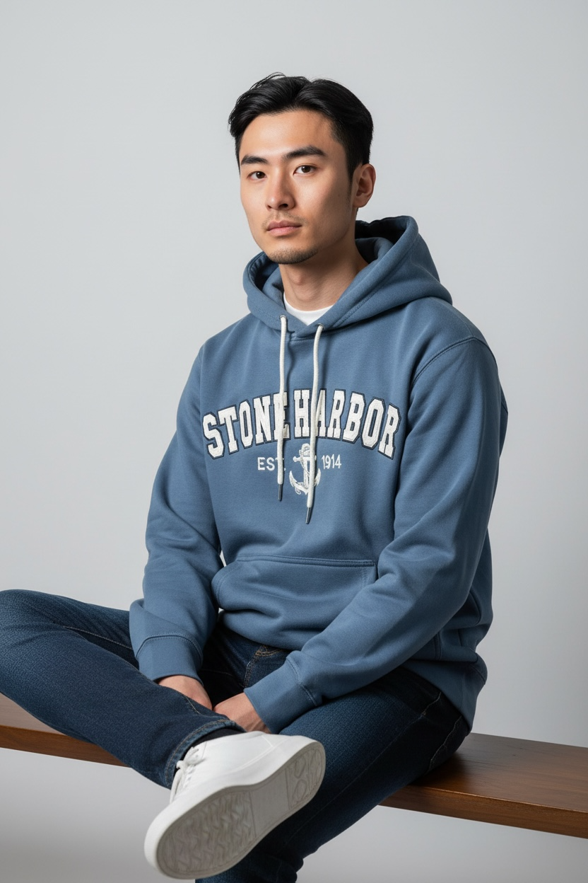 Embroidery STONE HARBOR Hoodie