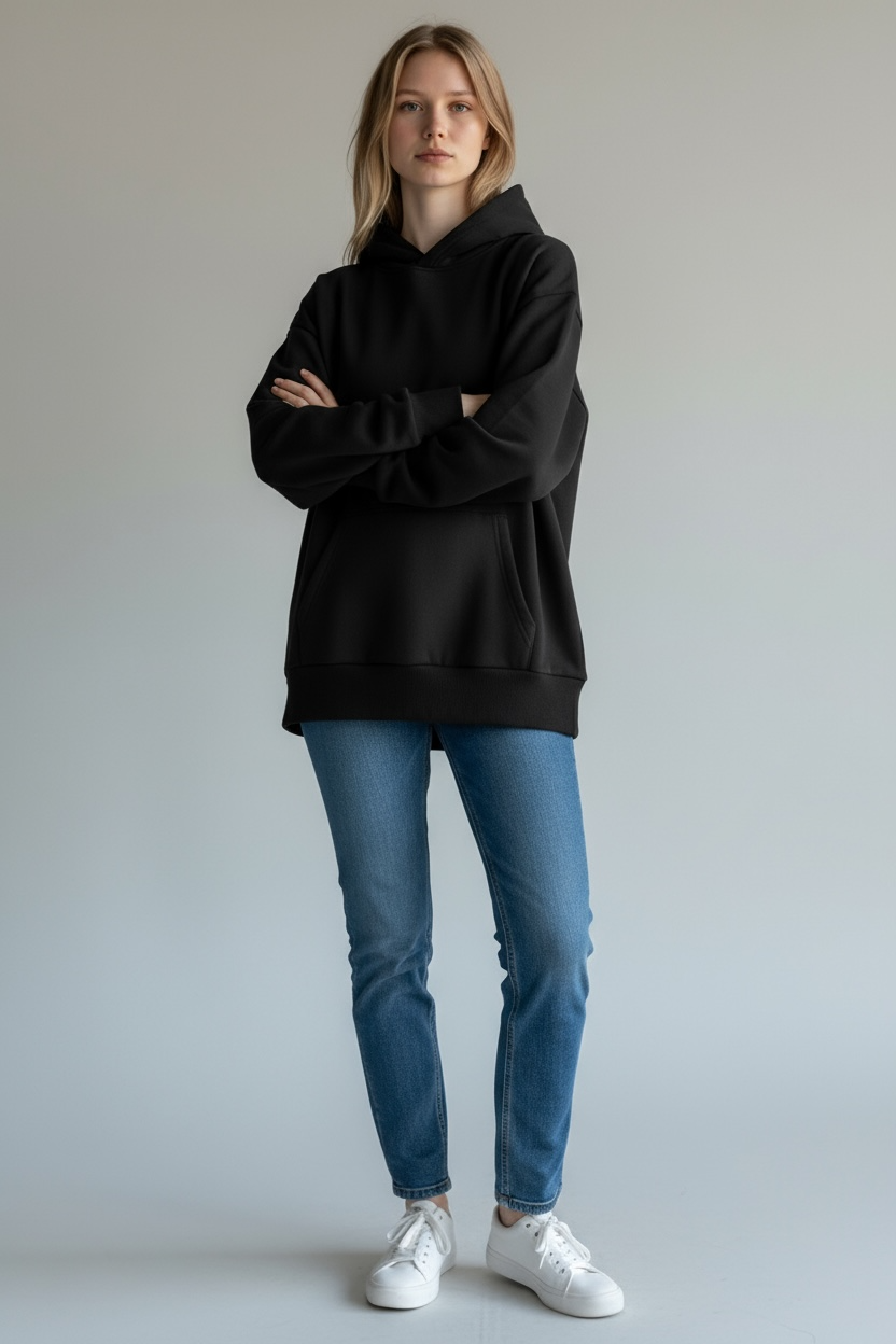 Heavy Grammage Drop Shoulder Hoodie