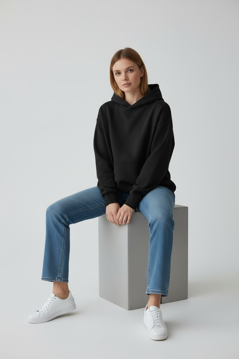 Heavy Grammage Drop Shoulder Hoodie