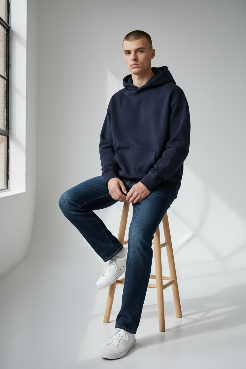 Heavy Grammage Drop Shoulder Hoodie