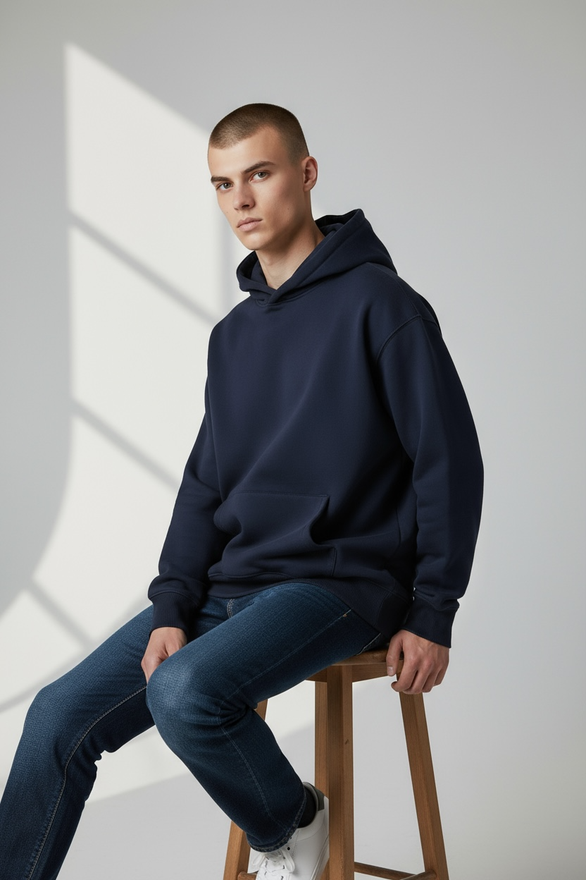Heavy Grammage Drop Shoulder Hoodie