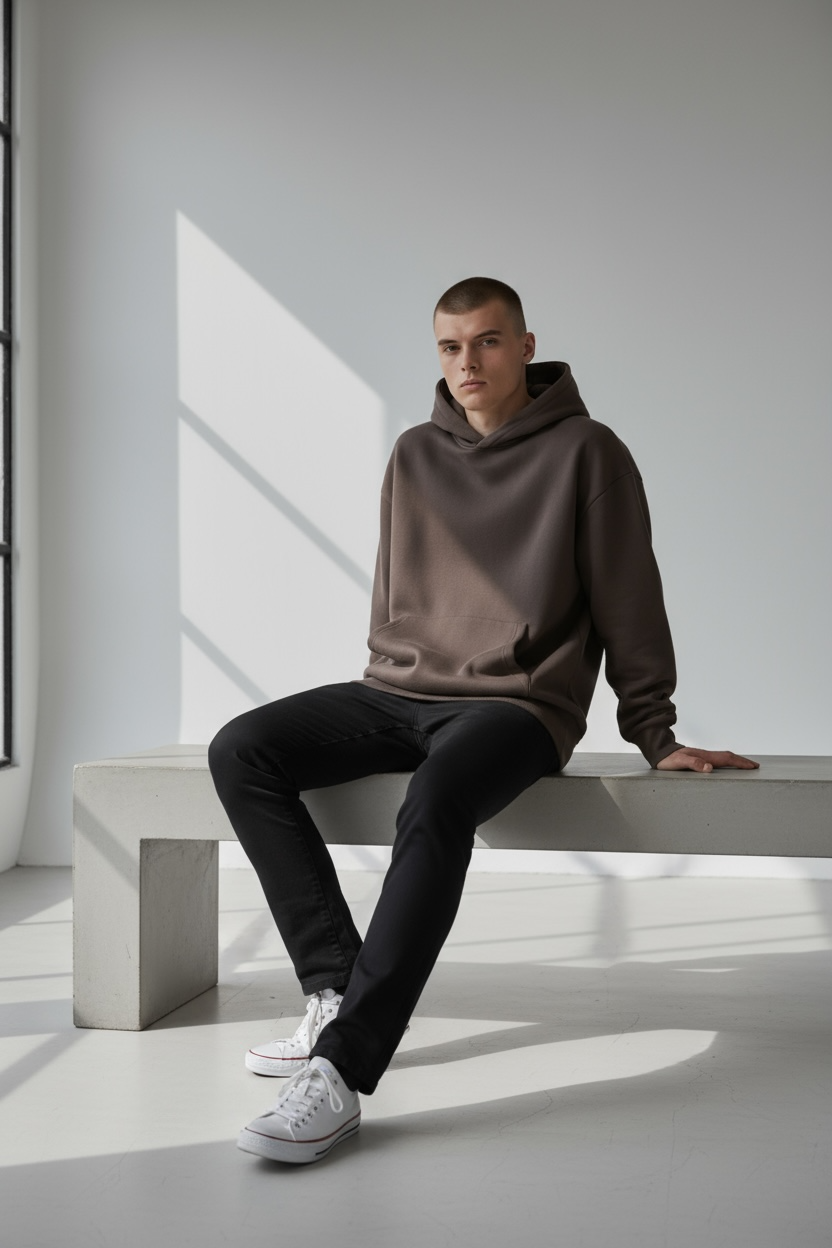 Heavy Grammage Drop Shoulder Hoodie