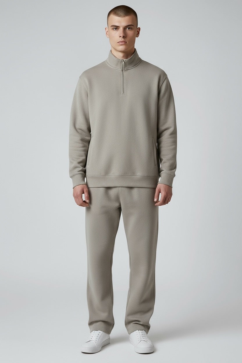 Mock Neck Quarter Zip Pullover