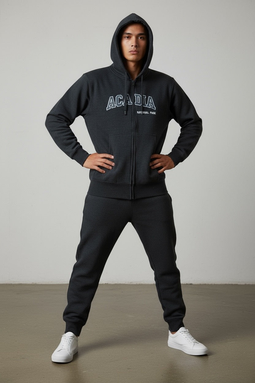 Embroidery ACADIA Hoodie Zipper