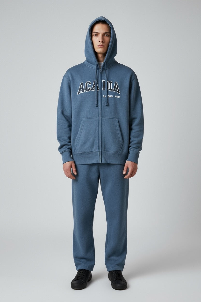 Embroidery ACADIA Hoodie Zipper