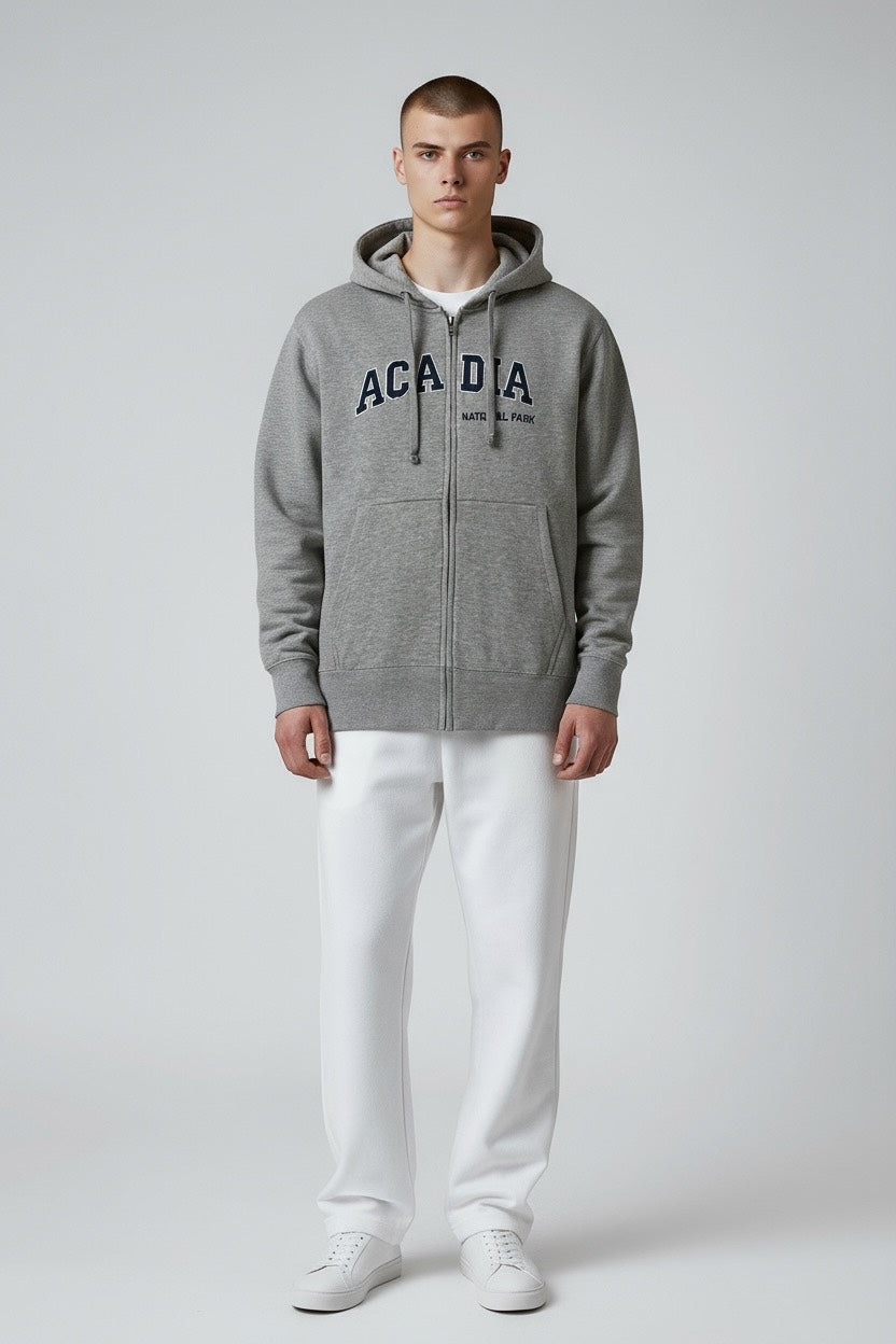 Embroidery ACADIA Hoodie Zipper