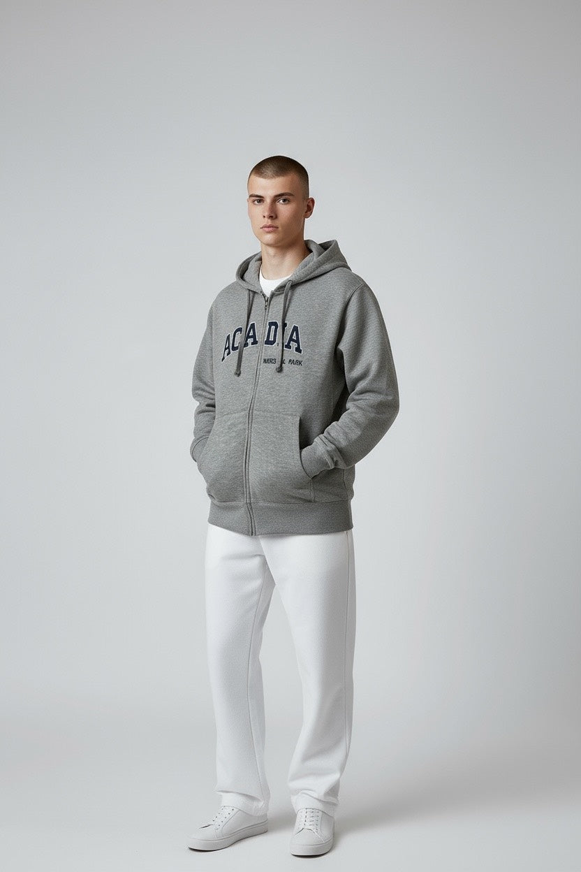 Embroidery ACADIA Hoodie Zipper