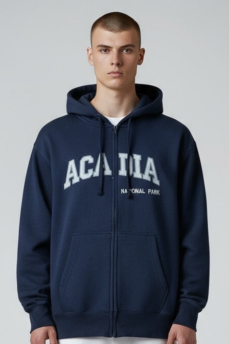 Embroidery ACADIA Hoodie Zipper