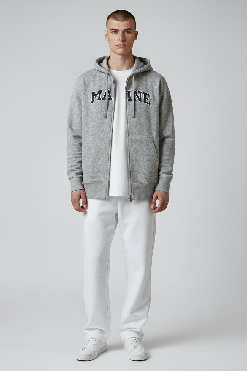 Embroidery MAINE Hoodie Zipper