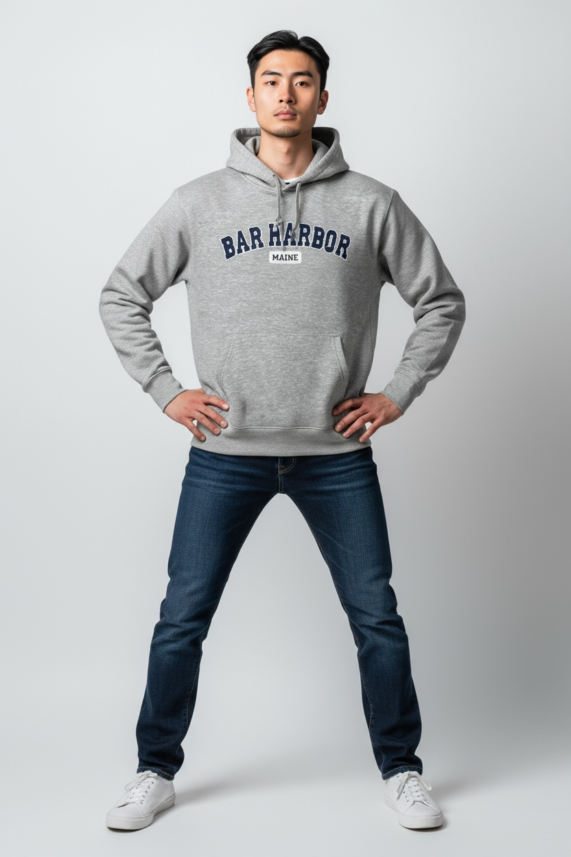 Bar Harbor Embroidery Hoodie