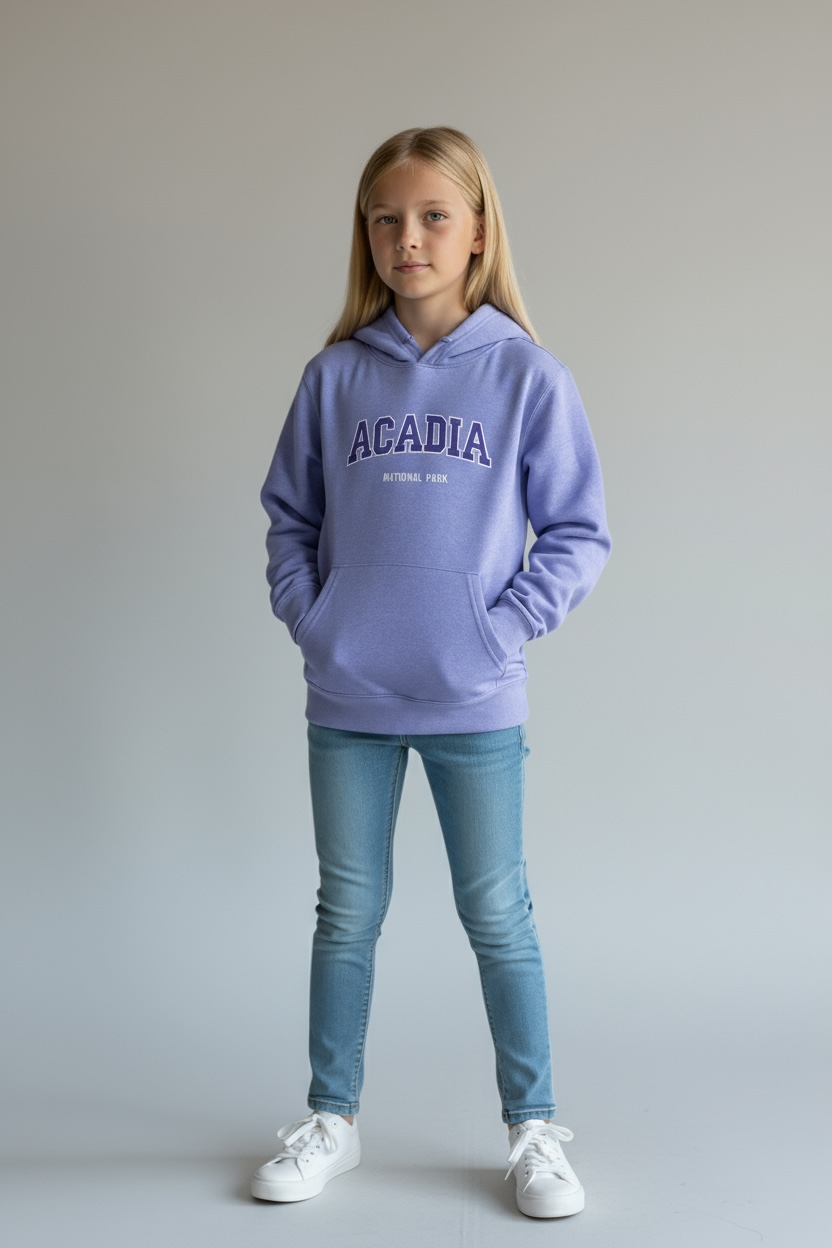 Kid's Embroidery Acadia Zipper