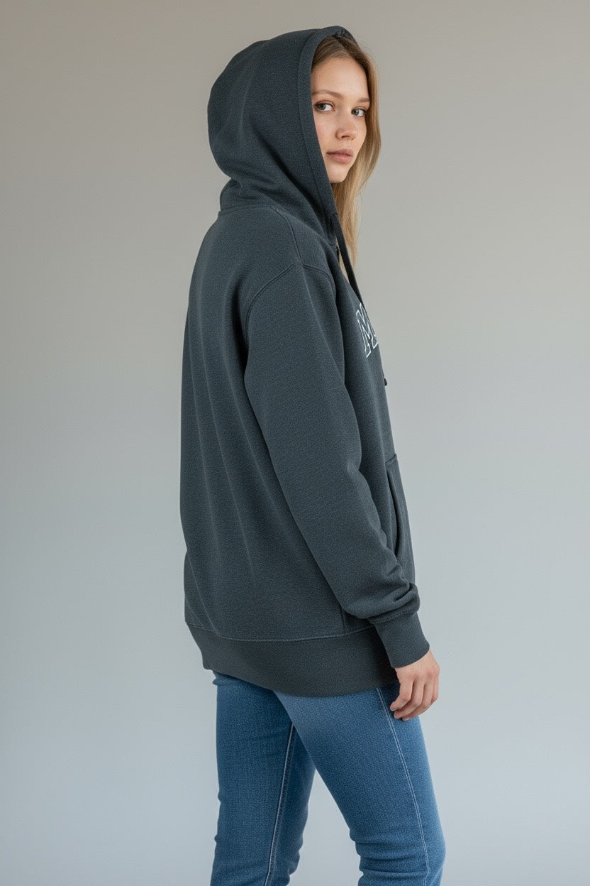 Embroidery MAINE Hoodie Zipper