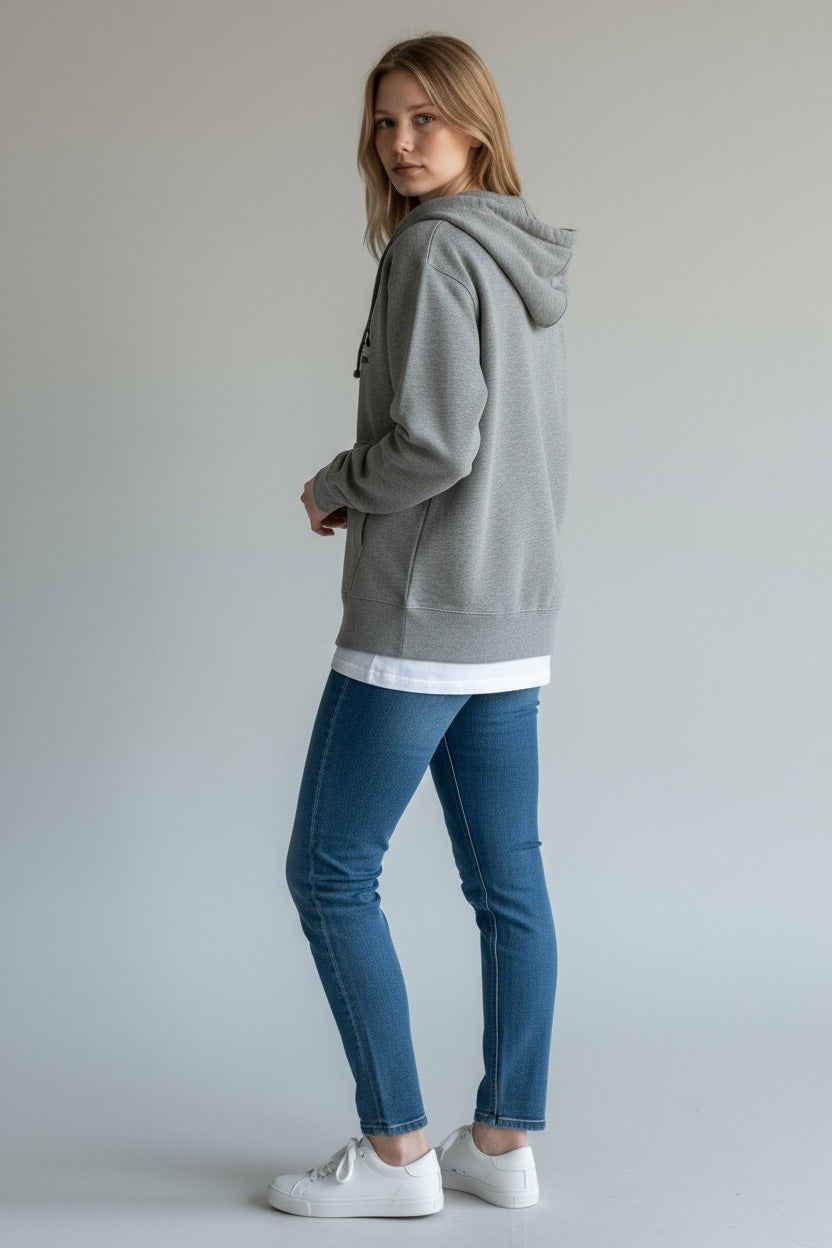 Embroidery ACADIA Hoodie Zipper