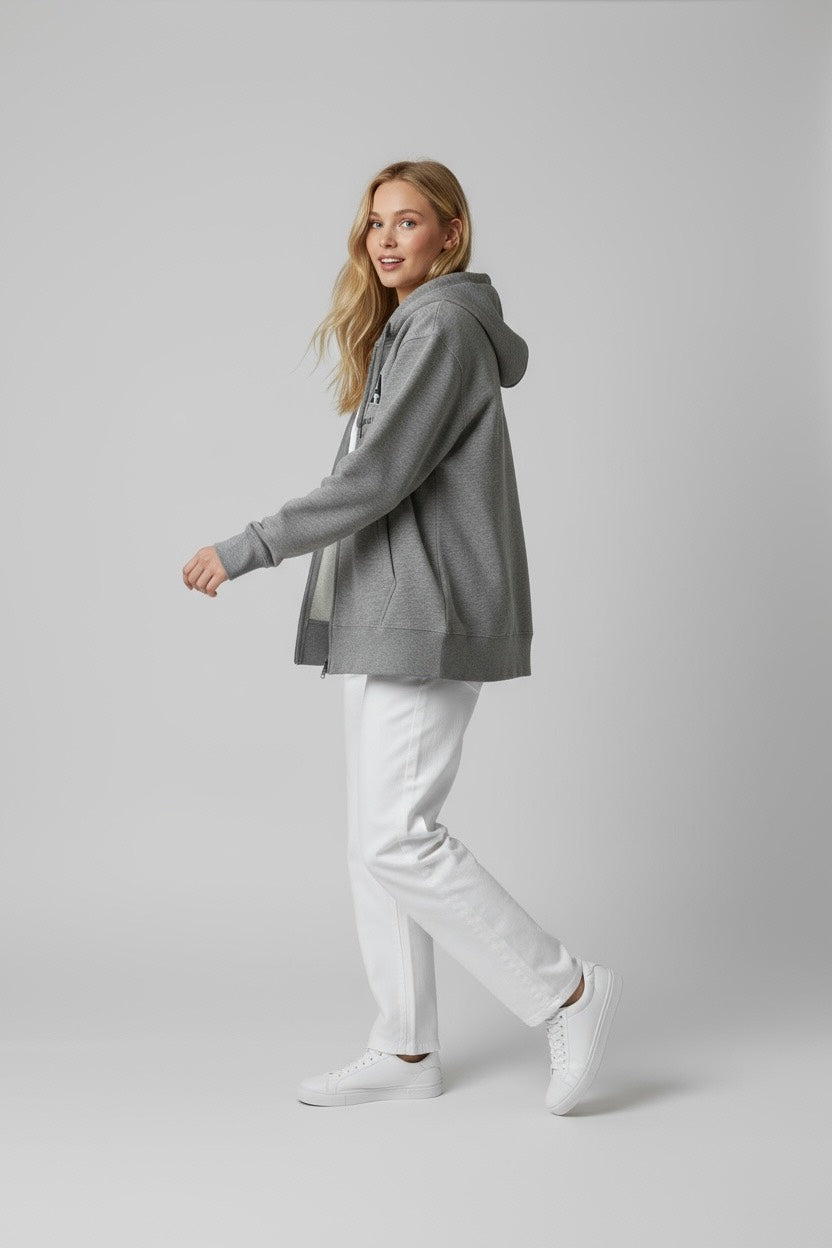 Embroidery ACADIA Hoodie Zipper