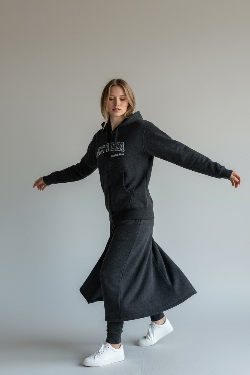 Embroidery ACADIA Hoodie Zipper