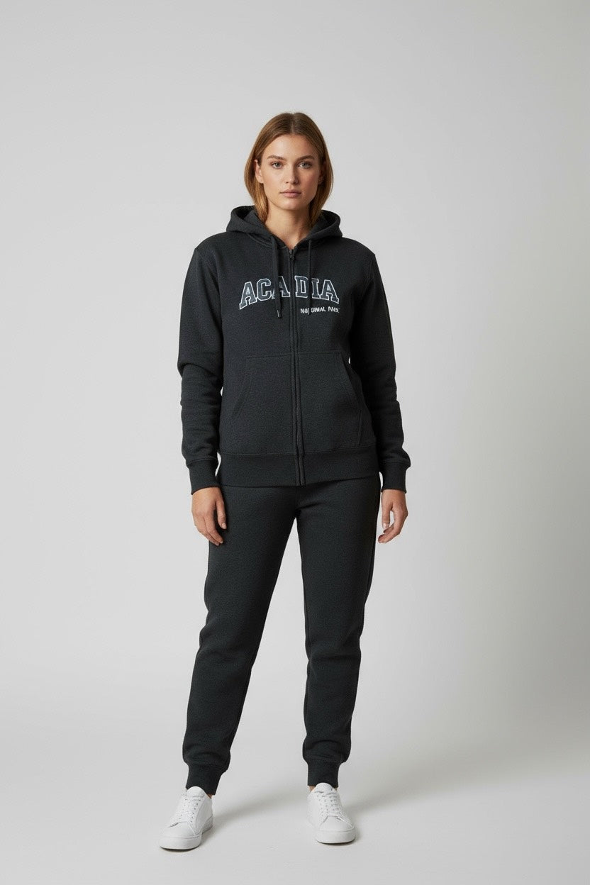 Embroidery ACADIA Hoodie Zipper