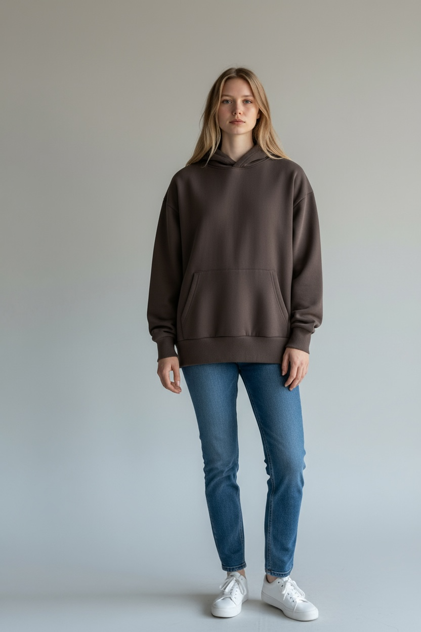 Heavy Grammage Drop Shoulder Hoodie