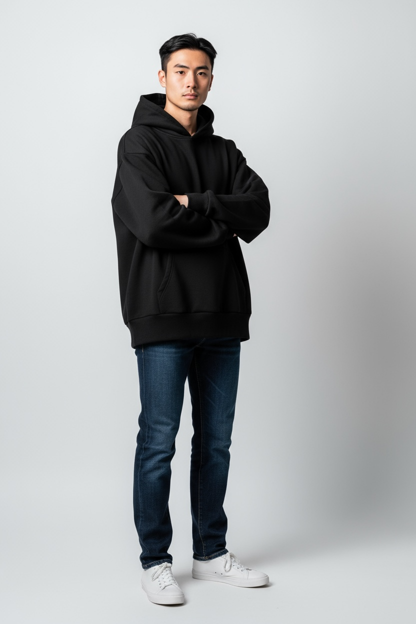 Heavy Grammage Drop Shoulder Hoodie