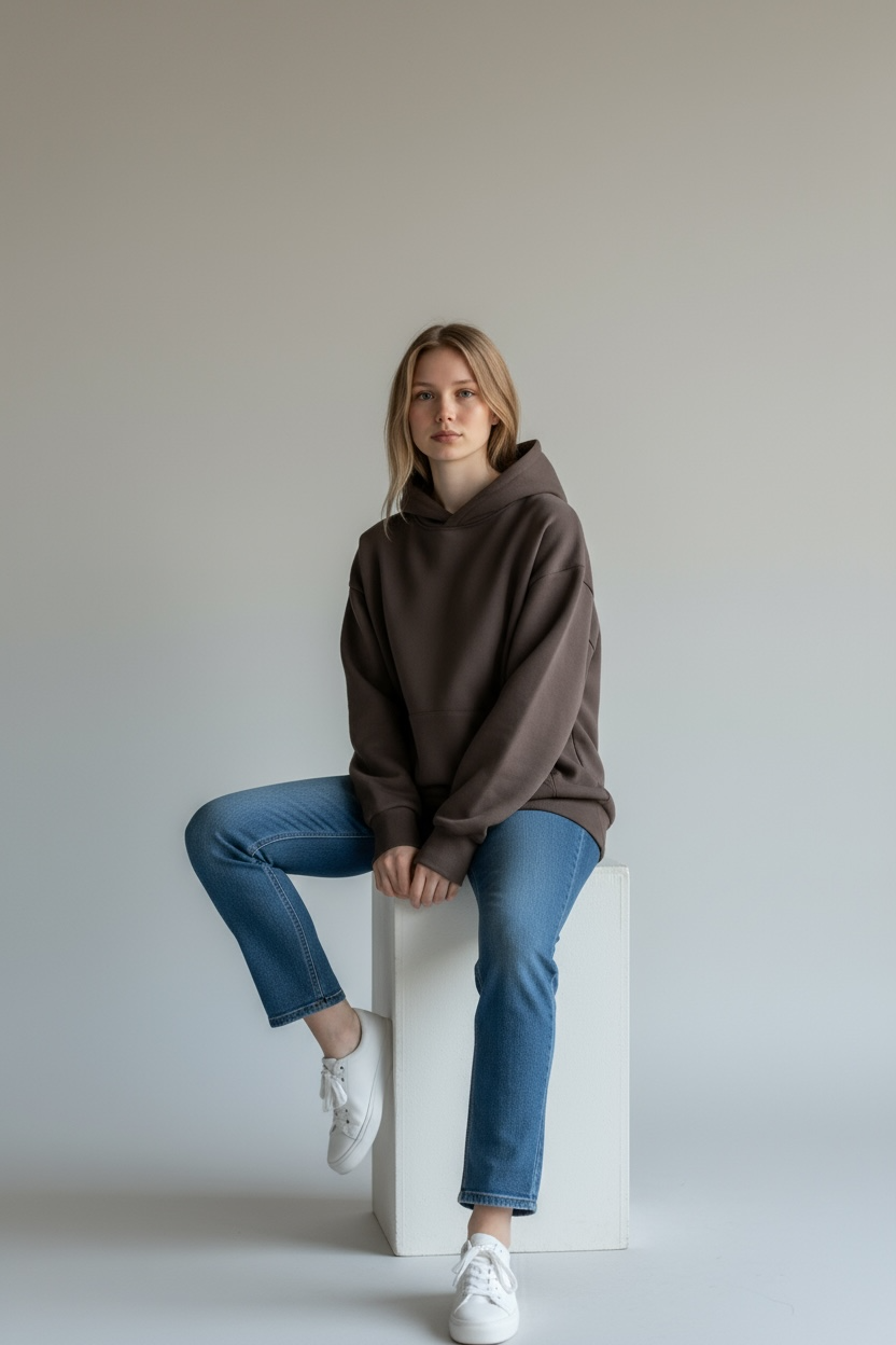 Heavy Grammage Drop Shoulder Hoodie