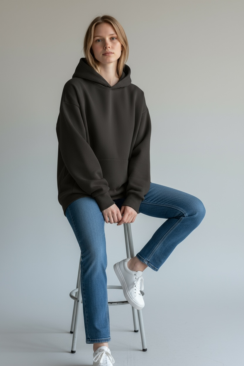Heavy Grammage Drop Shoulder Hoodie